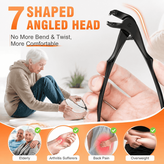 GFOUK® Strong Black Nail Clipper - Tackle Thick Nails For Seniors
