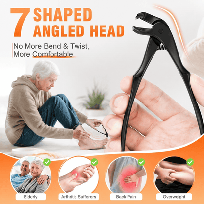 GFOUK® Strong Black Nail Clipper - Tackle Thick Nails For Seniors