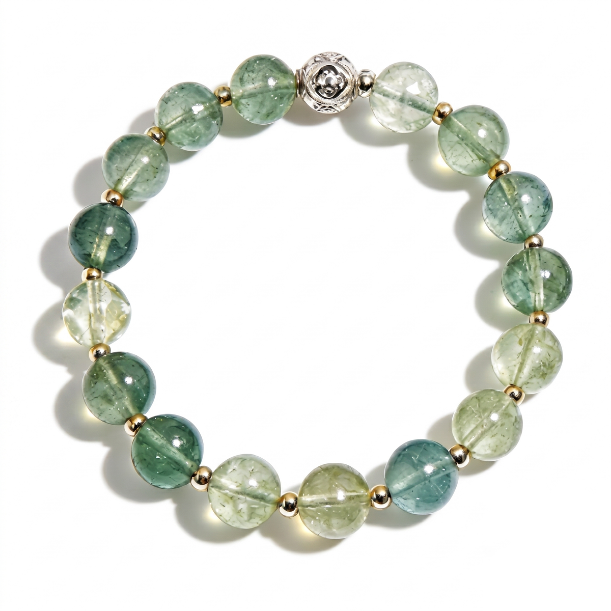 Serene Sage Translucent Beaded Bracelet