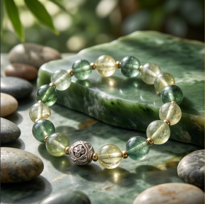 Serene Sage Translucent Beaded Bracelet