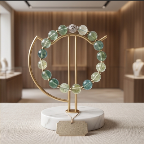 Serene Sage Translucent Beaded Bracelet
