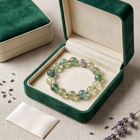 Serene Sage Translucent Beaded Bracelet