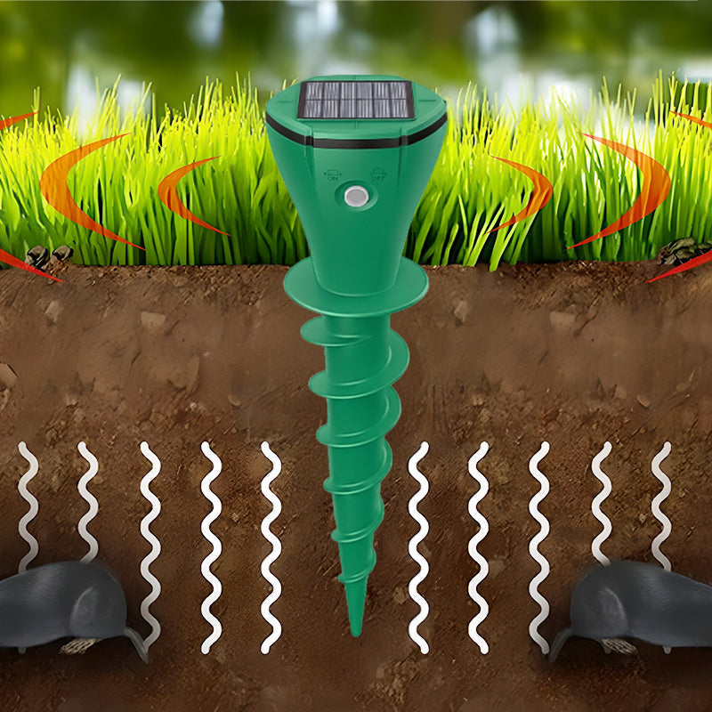 🌸Hot Sale 50% OFF☘️ Solar Powered Waterproof Screw Mole Repellent