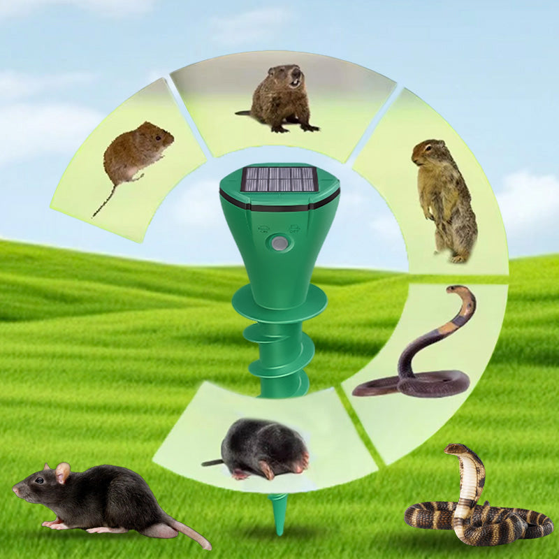 🌸Hot Sale 50% OFF☘️ Solar Powered Waterproof Screw Mole Repellent