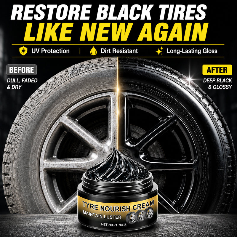 Tire Shine Wax – Restore Deep Black Tires & Protect Against UV Damage