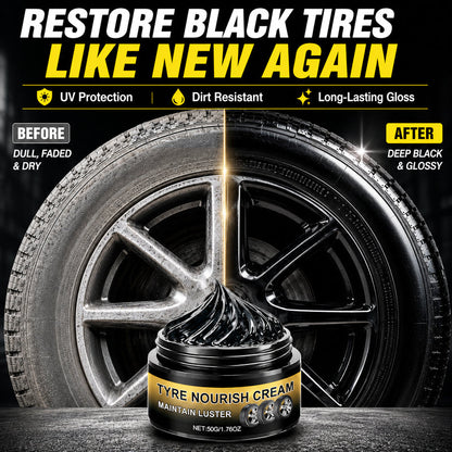 Tire Shine Wax – Restore Deep Black Tires & Protect Against UV Damage