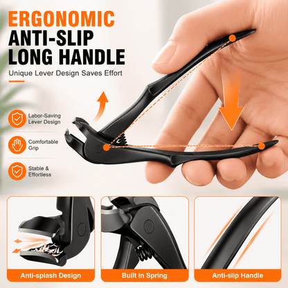 GFOUK® Strong Black Nail Clipper - Tackle Thick Nails For Seniors