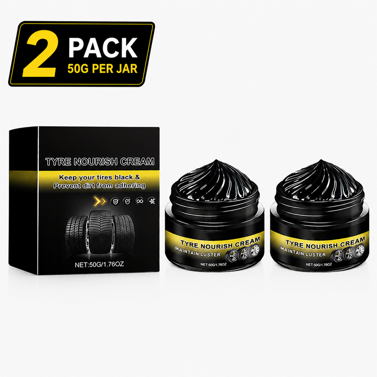 Tire Shine Wax – Restore Deep Black Tires & Protect Against UV Damage
