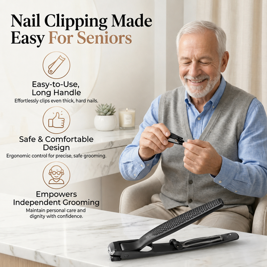 GFOUK® Strong Black Nail Clipper - Tackle Thick Nails For Seniors