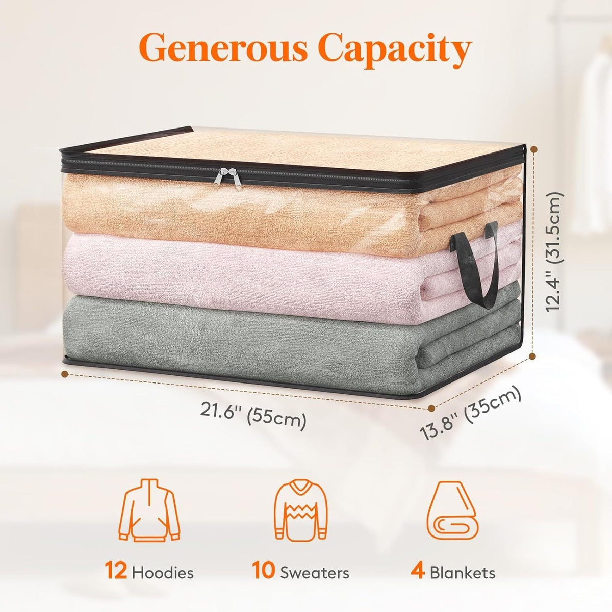 ⏳LAST DAY BUY 2 GET 1 FREE!💕 Transparent Storage Bag – Large, Dust & Moisture-Proof with Handle✨