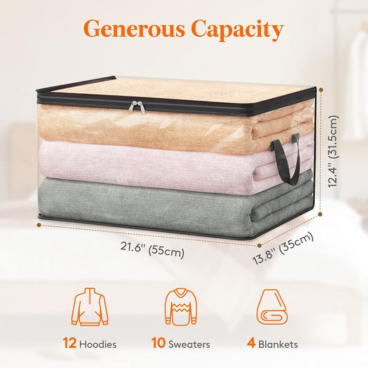 ⏳LAST DAY BUY 2 GET 1 FREE!💕 Transparent Storage Bag – Large, Dust & Moisture-Proof with Handle✨